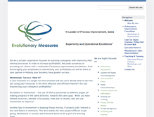 Tablet Screenshot of evolutionarymeasures.com